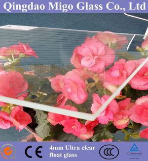 4 мм закалено Ultra Clear (ниско желязо) флоатно стъкло за стъклена оранжерия