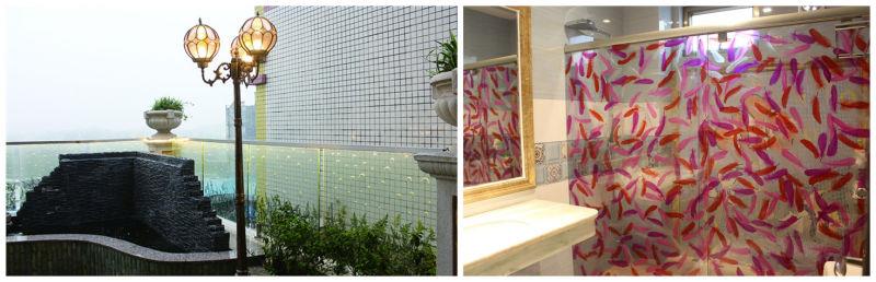 Decorative Handmade Organic Toughened Laminated Glass