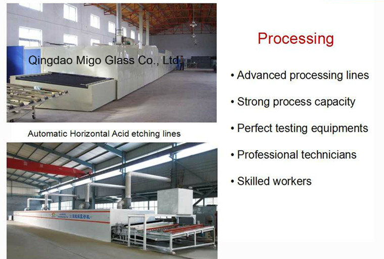 90% Frost Degree Acid Etched Misty Glass