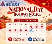 MIGO Glass 2026 Известие за празника на Националния ден н...