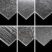 Прозрачно шарено строително стъкло