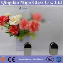 Ултра ясен киселина гравирани матирано стъкло (50 % мараня)